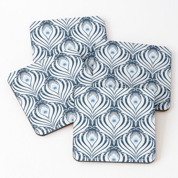 Item preview, Fancy Feather 2 - Navy designed and sold by Carina Parry Studios.