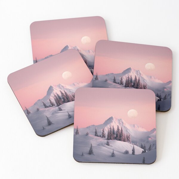 Item preview, Mountain and trees in Winter at sunrise - Landscape photography designed and sold by TheArtistOf2022.