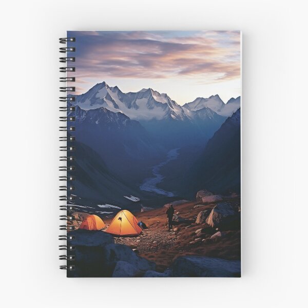 Item preview, Camping in the mountains at sunset - Landscape photography designed and sold by TheArtistOf2022.