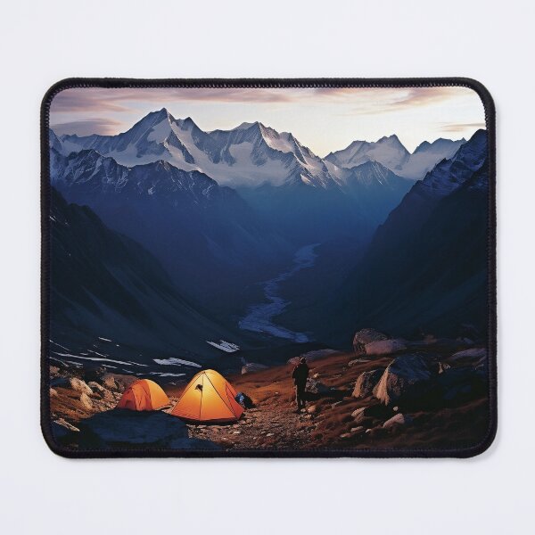 Item preview, Camping in the mountains at sunset - Landscape photography designed and sold by TheArtistOf2022.