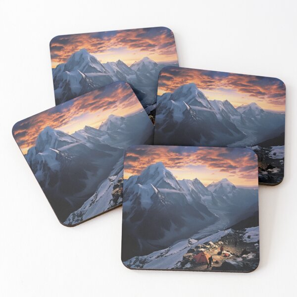 Item preview, Camping in the mountains at sunset - Landscape photography designed and sold by TheArtistOf2022.