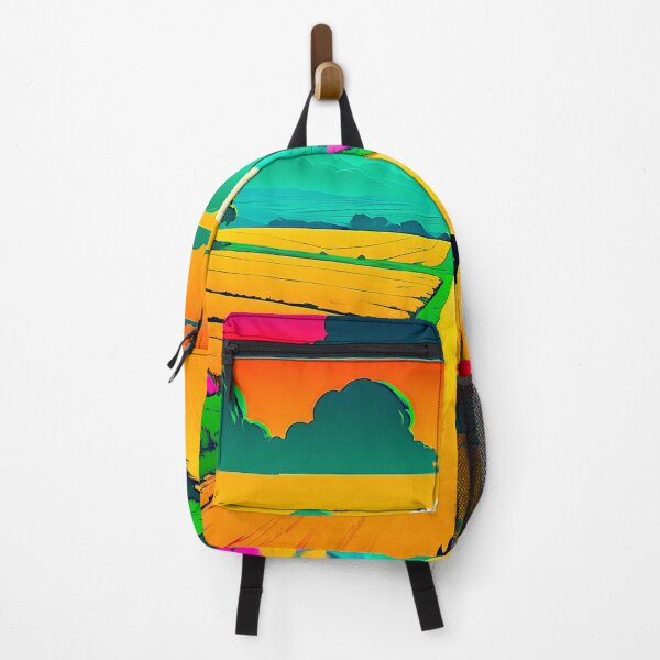 Item preview, Colourful Pop Art Style Lone Figure On A Deserted Road designed and sold by liminal-concept.
