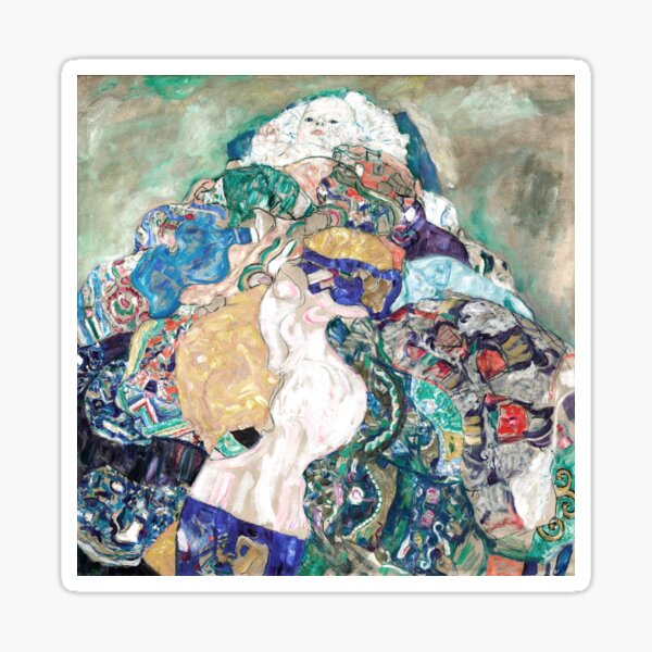 Aperçu de l'œuvre Bébé (berceau) (vers 1917-1918) de Gustav Klimt créée et vendue par BossyCatHome.