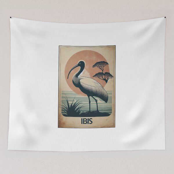 Item preview, Vintage Australian White Ibis Poster - Nostalgic Australian Wildlife Design designed and sold by wildstraya.
