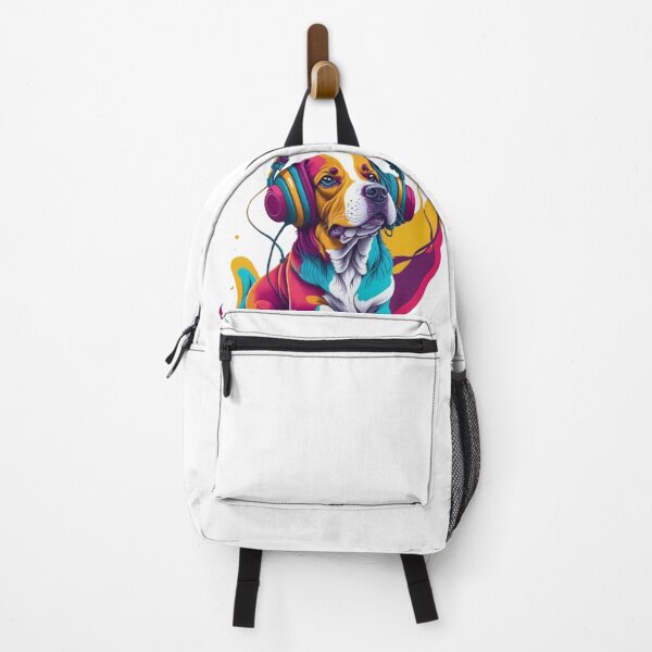 Item preview, Colorful dog listening to songs designed and sold by catcraftss.