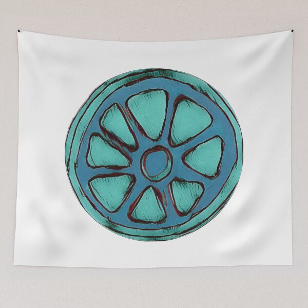 Item preview, Distressed Blue orange slice designed and sold by FlossOrFi.