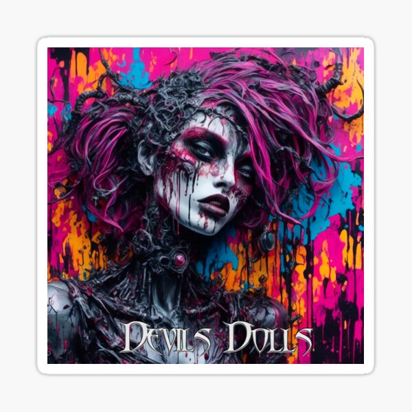 Devils Dolls - Color Painted babe 08 Sticker