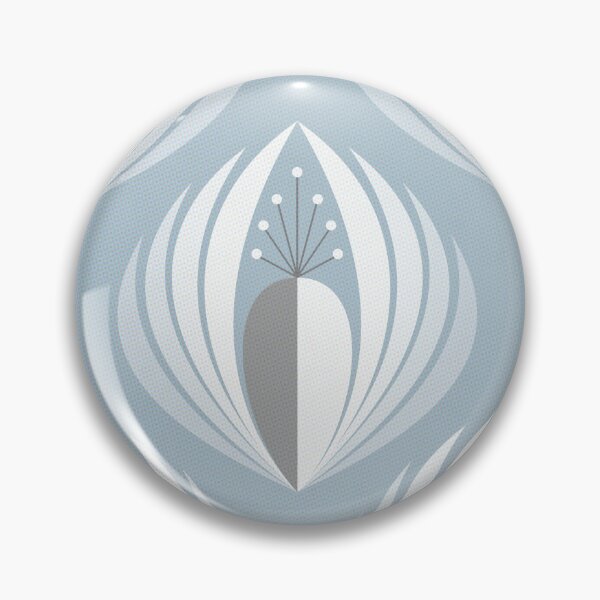Item preview, Eunice-flower-Blue grey pastel designed and sold by Carina Parry Studios.
