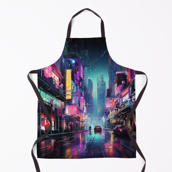 Item preview, Neon Cyberpunk Tokyo Street Unleashed at Night designed and sold by zand-n-zive.