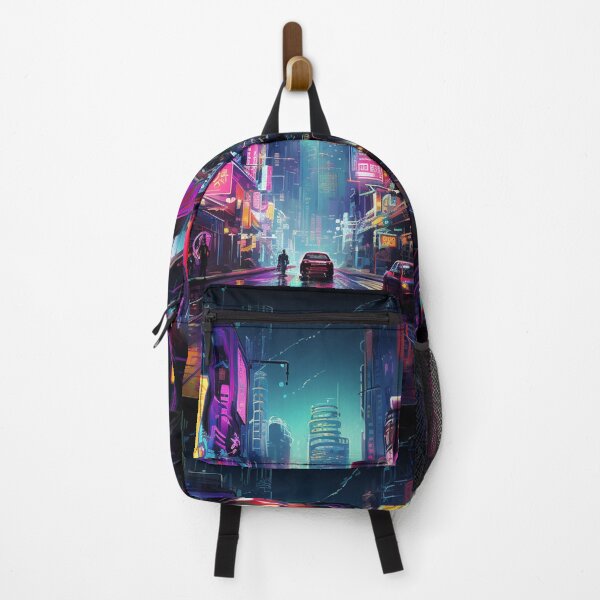 Item preview, Neon Cyberpunk Tokyo Street Unleashed at Night designed and sold by zand-n-zive.