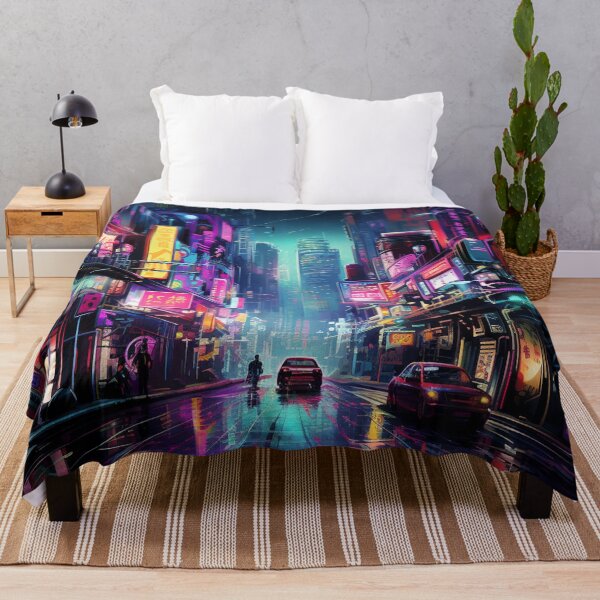 Item preview, Neon Cyberpunk Tokyo Street Unleashed at Night designed and sold by zand-n-zive.