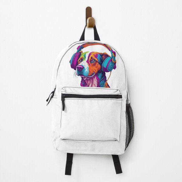 Item preview, Colorful dog listening to songs designed and sold by catcraftss.