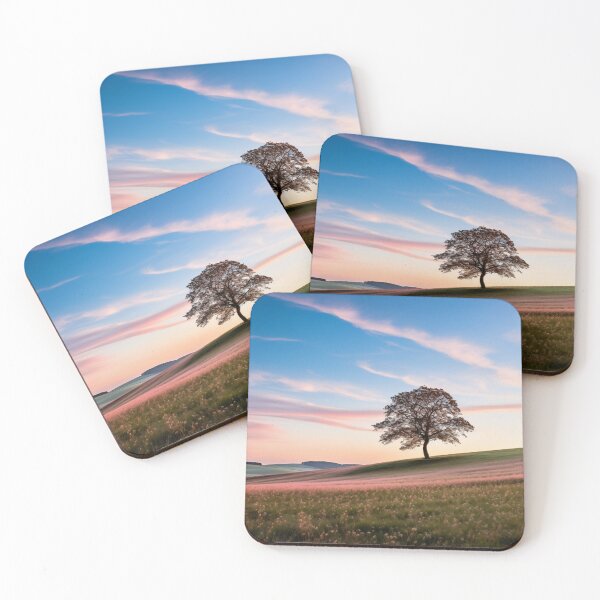 Item preview, Tuscany fields and tree on hills at sunrise - Landscape photography designed and sold by TheArtistOf2022.