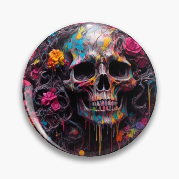Item preview, Devils Dolls  -  Color Painted skull with flowers designed and sold by bravomodels.