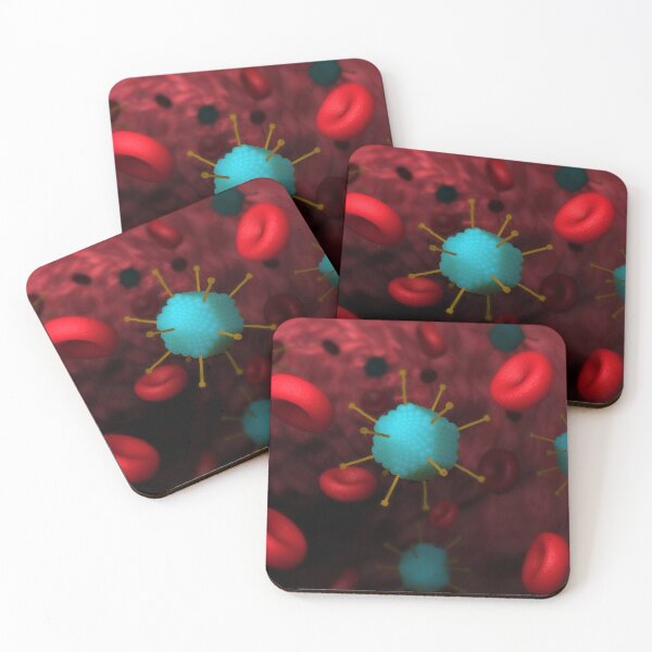 Item preview, STK701564H-Adenovirus with red blood cells. designed and sold by StocktrekImages.