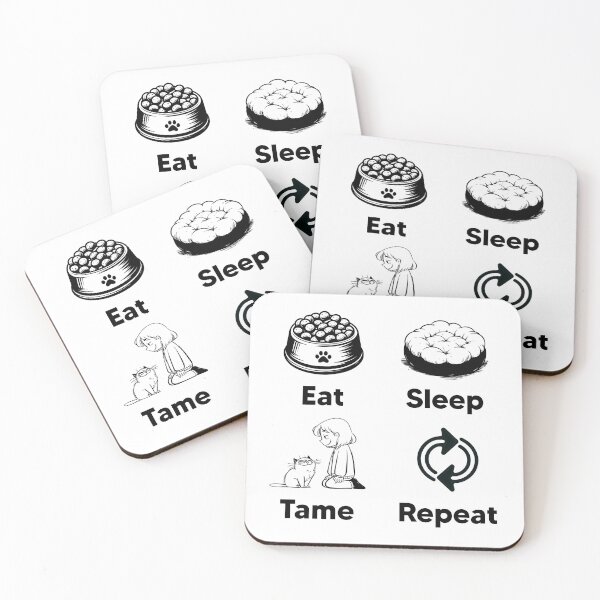 Item preview, to Tame the Owner - Eat Sleep Tame Repeat  designed and sold by MushroomHut.