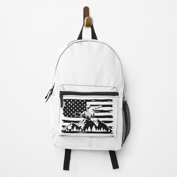 Item preview, American Winter Sports Snowboarding with USA Flag designed and sold by DigitalFhaiz.