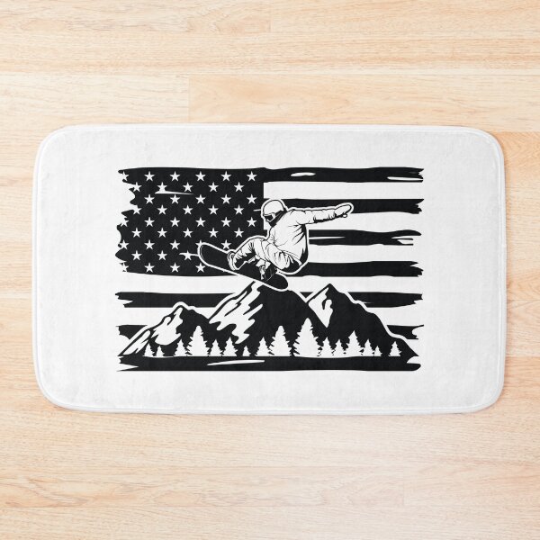 Item preview, American Winter Sports Snowboarding with USA Flag designed and sold by DigitalFhaiz.
