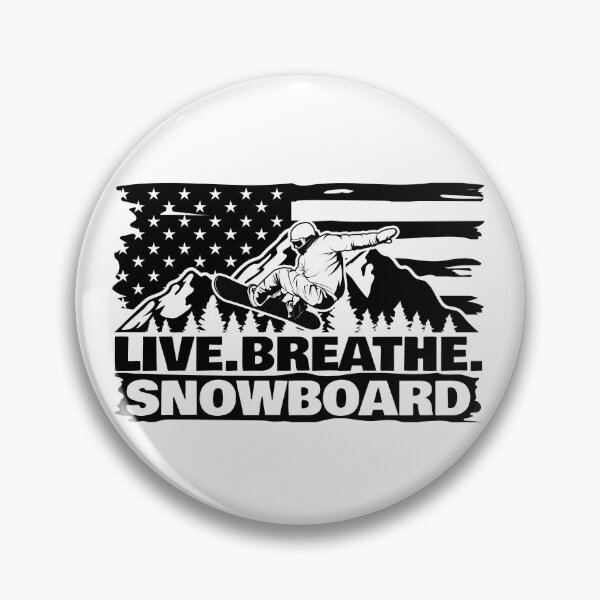 Item preview, Live Breathe Snowboard | Winter Sports Snowboarding with USA Flag designed and sold by DigitalFhaiz.