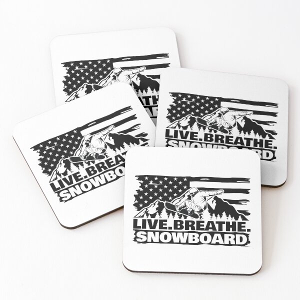 Item preview, Live Breathe Snowboard | Winter Sports Snowboarding with USA Flag designed and sold by DigitalFhaiz.