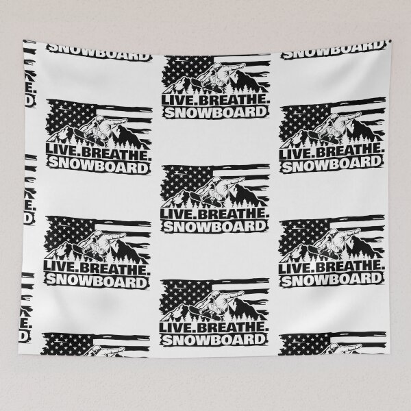 Item preview, Live Breathe Snowboard | Winter Sports Snowboarding with USA Flag designed and sold by DigitalFhaiz.
