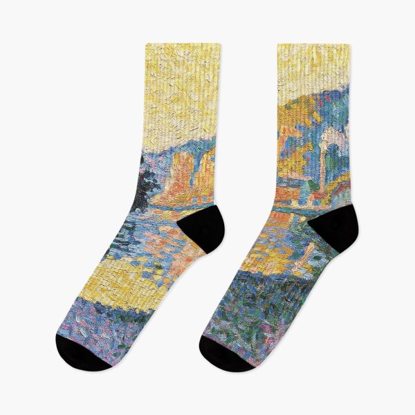 Item preview, HD. Les Andelys, sunset, Opus 135, by Paul Signac  designed and sold by MINDTHECHERRY.