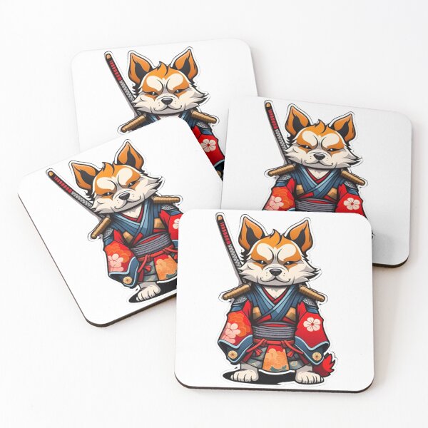 Item preview, Cute Japan samurai puppy dog designed and sold by KorArtStudio.