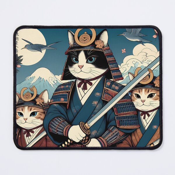 Item preview, Samurai Cats anime Watercolor landscape. iPhone and Samsung Galaxy case cover designed and sold by RoManSmArt.