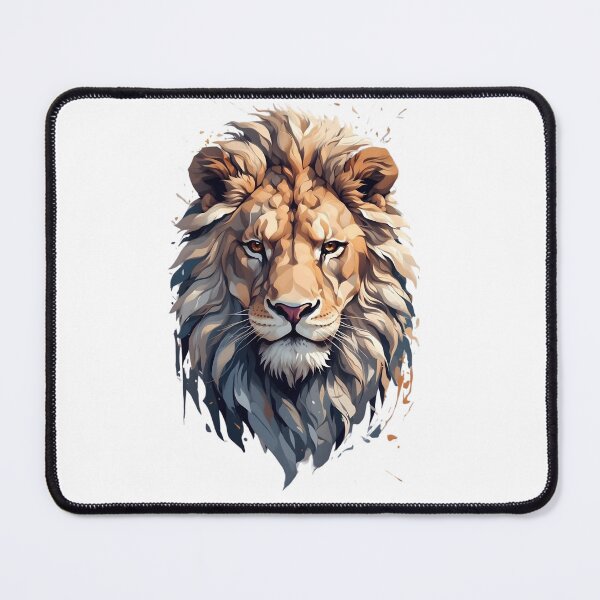 Item preview, Lion Head with Splash of Paint designed and sold by TrendiKloset.