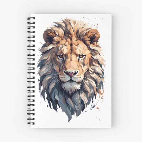 Item preview, Lion Head with Splash of Paint designed and sold by TrendiKloset.