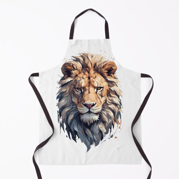 Item preview, Lion Head with Splash of Paint designed and sold by TrendiKloset.