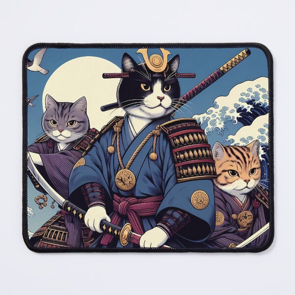 Item preview, Samurai Cats anime Watercolor landscape. iPhone and Samsung Galaxy case cover designed and sold by RoManSmArt.