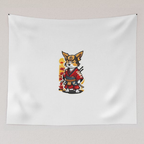 Item preview, Japan samurai katana dog designed and sold by KorArtStudio.