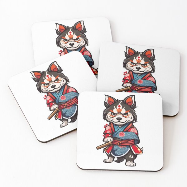 Item preview, Cute Japan samurai katana dog designed and sold by KorArtStudio.