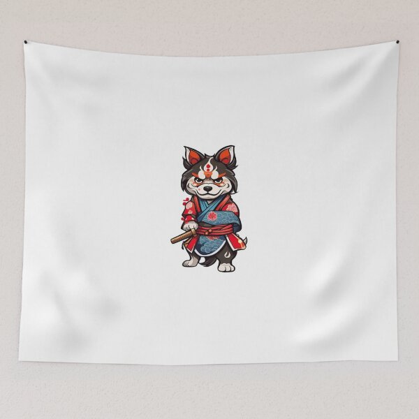 Item preview, Cute Japan samurai katana dog designed and sold by KorArtStudio.