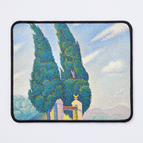 Item preview, HD. Two Cypresses, by Paul Signac  designed and sold by MINDTHECHERRY.