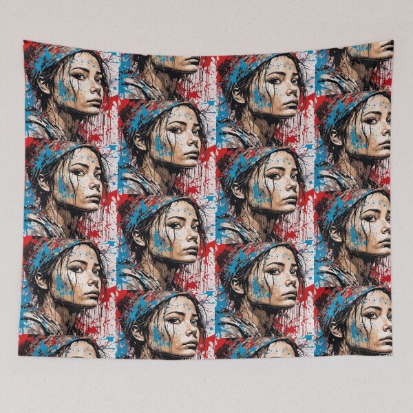 Item preview, Painted girl wall art 03 designed and sold by bravomodels.
