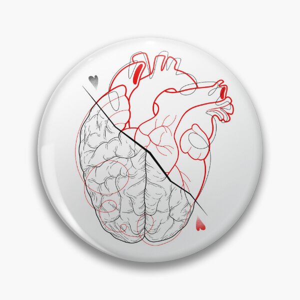 Item preview, HEART vs BRAIN designed and sold by InkVee.