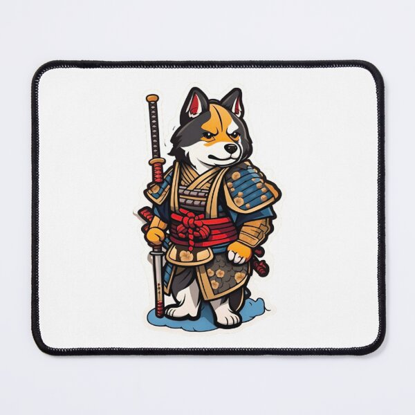 Item preview, Cool Japan samurai katana puppy dog designed and sold by KorArtStudio.
