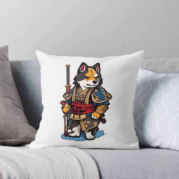 Item preview, Cool Japan samurai katana puppy dog designed and sold by KorArtStudio.