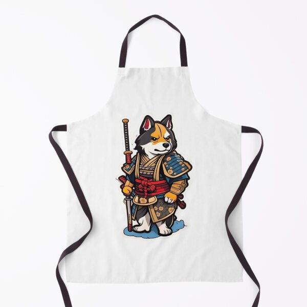 Item preview, Cool Japan samurai katana puppy dog designed and sold by KorArtStudio.