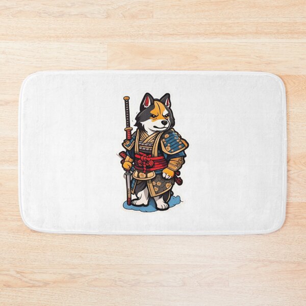 Item preview, Cool Japan samurai katana puppy dog designed and sold by KorArtStudio.