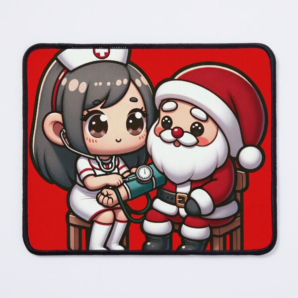 Item preview, Nurse taking Santa's blood pressure sticker designed and sold by ArtisticKevin.