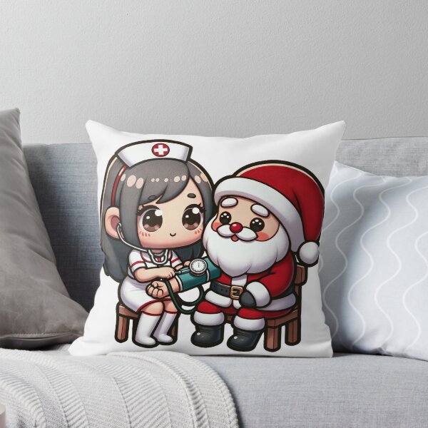 Item preview, Nurse taking Santa's blood pressure sticker designed and sold by ArtisticKevin.