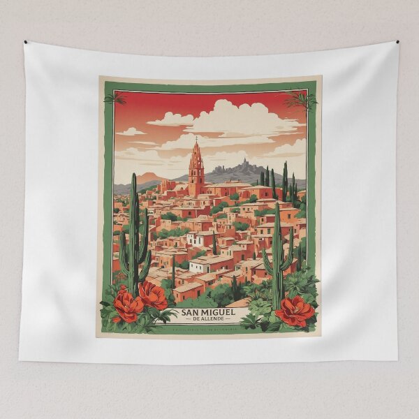 Item preview, San Miguel De Allende Mexico Vintage Poster Tourism designed and sold by TravelersGems.