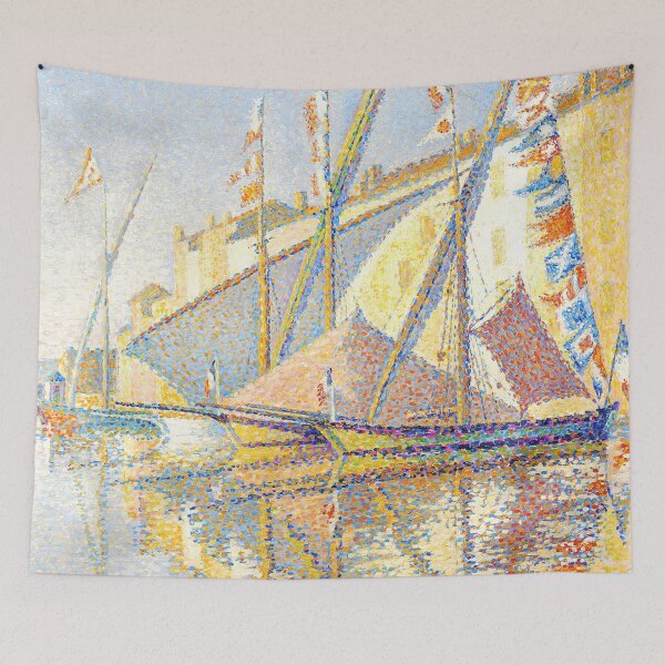 Item preview, HD. Sailing boats at the port of Saint Tropez,  by Paul Signac  designed and sold by MINDTHECHERRY.