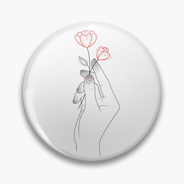 Item preview, IN LOVING HANDS - flower  designed and sold by InkVee.