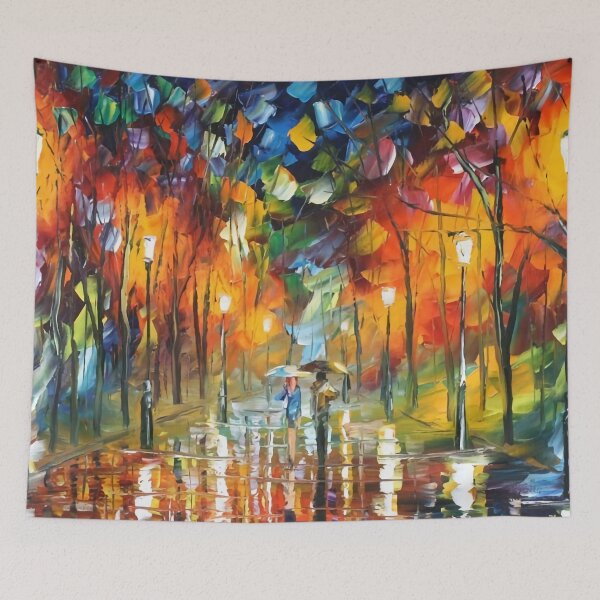 Item preview, Couple in the park under the rain with umbrellas designed and sold by clon-dot-net.