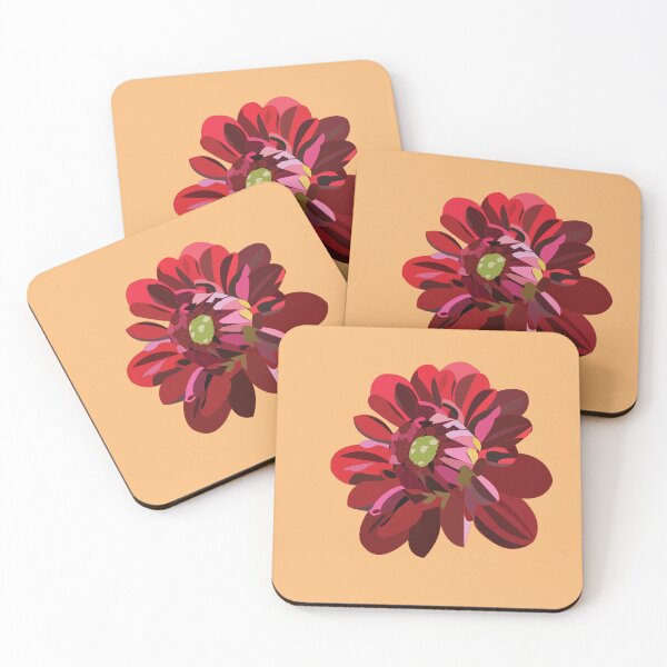 Item preview, Red Dahlia Flower designed and sold by Nisha Prabhu.