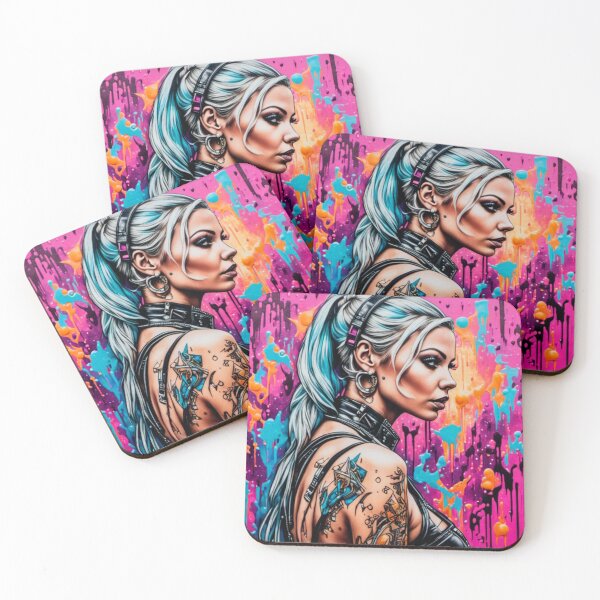 Item preview, Comix cyberpunk babe with tattoo 01 designed and sold by bravomodels.